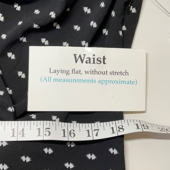 Vince Camuto Long Sleeve Faux Wrap Blouse Black White Large - Picture 10 of 14